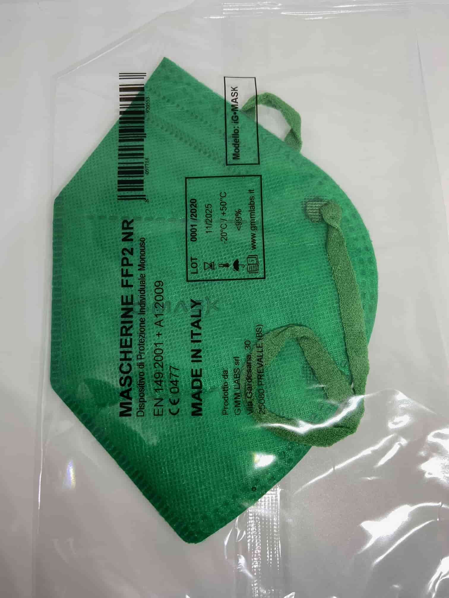 IG MASK MASCHERINA FFP2 VERDE JAGUAR S BIMBO - Antica Farmacia Ferrari
