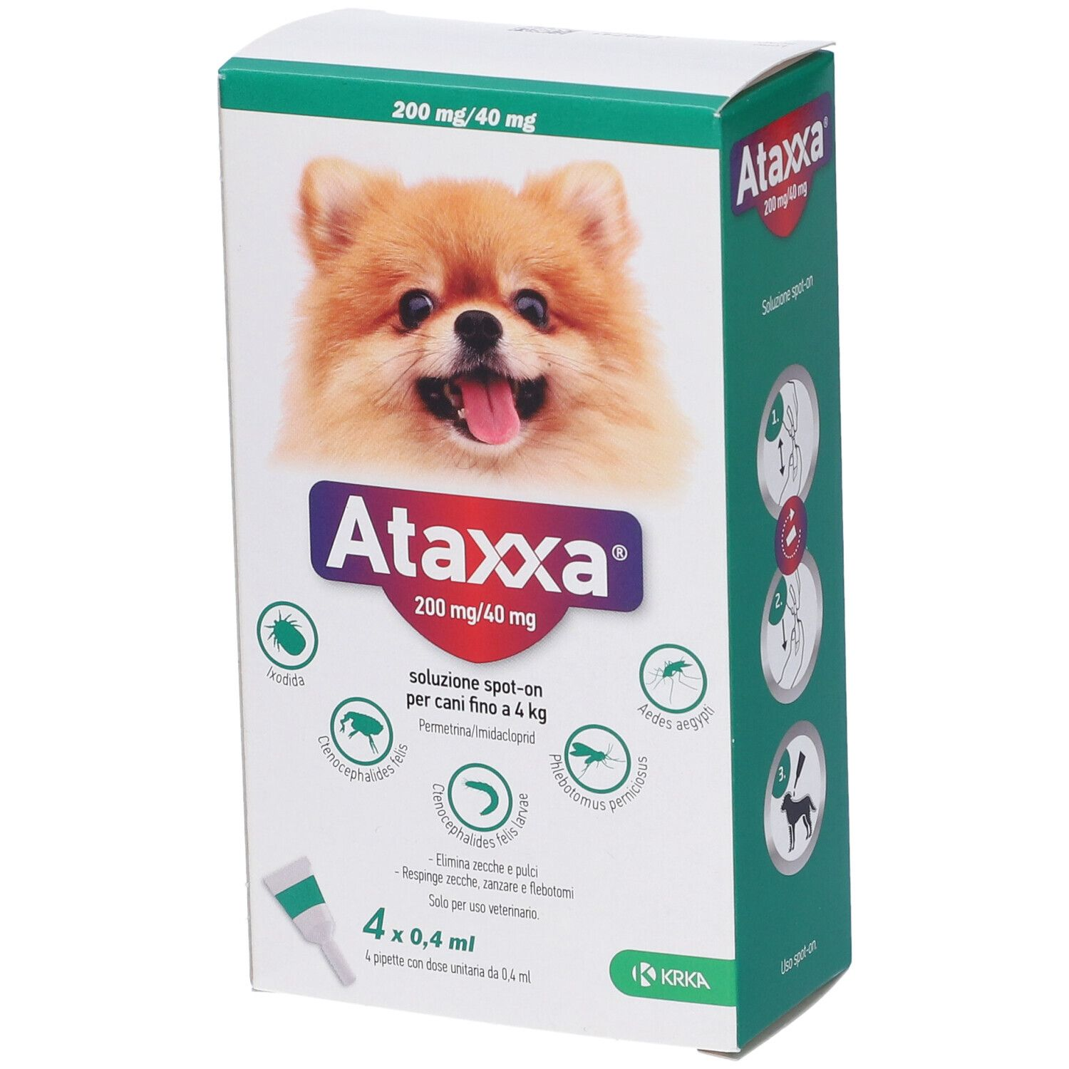 ATAXXA SPOTON*4PIP 0-4KG - Antica Farmacia Ferrari