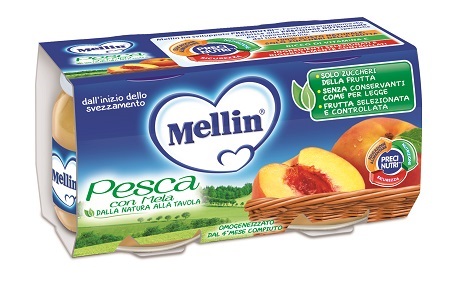 MELLIN OMOGENEIZZATO PESCA MELA 100 G 2 PEZZI - Antica Farmacia Ferrari