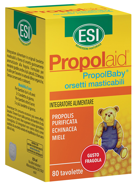 ESI PROPOLAID PROPOLBABY ORSETTI 80 COMPRESSE MASTICABILI - Antica Farmacia Ferrari