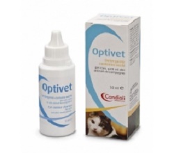 OPTIVET DETERGENTE PER OCCHI PER CANI E GATTI FLACONE 50 ML - Antica Farmacia Ferrari
