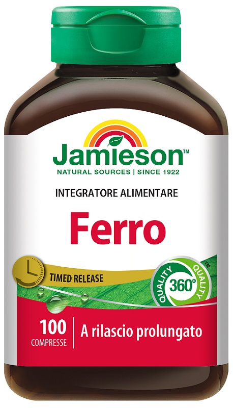 FERRO A RILASCIO PROLUNGATO JAMIESON 100 COMPRESSE - Antica Farmacia Ferrari