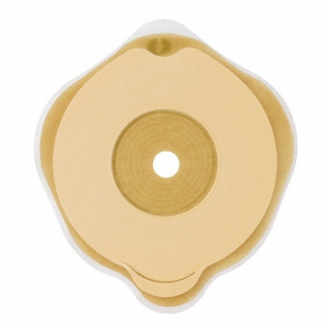 PLACCA PIANA FLEXIMA KEY 50 MM CON PROTETTORE CUTANEO IDROCOLLOIDALE E FLANGIA 5 PEZZI - Antica Farmacia Ferrari