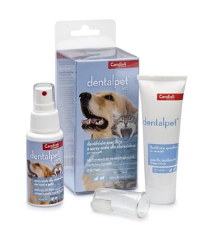 DENTALPET KIT DENTIFRICIO 50ML+SPRAY ORALE 50ML+1 DITALE - Antica Farmacia Ferrari
