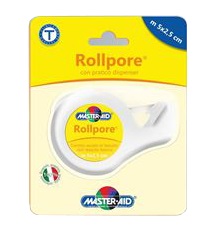 CEROTTO IN ROCCHETTO MASTER-AID ROLLPORE TESSUTO NON TESSUTO CON DISPENSER 2,5CM X 5 M - Antica Farmacia Ferrari