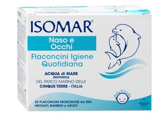 ISOMAR SOLUZIONE ISOTONICA ACQUA MARE IGIENE QUOTIDIANA 24 FLACONCINI MONODOSE 5 ML - Antica Farmacia Ferrari