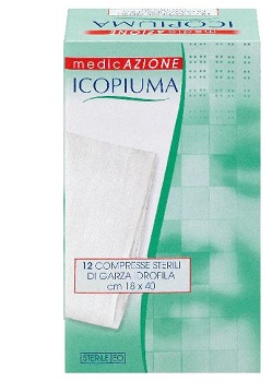 GARZA COMPRESSA IDROFILA ICOPIUMA 18X40CM 12 PEZZI - Antica Farmacia Ferrari