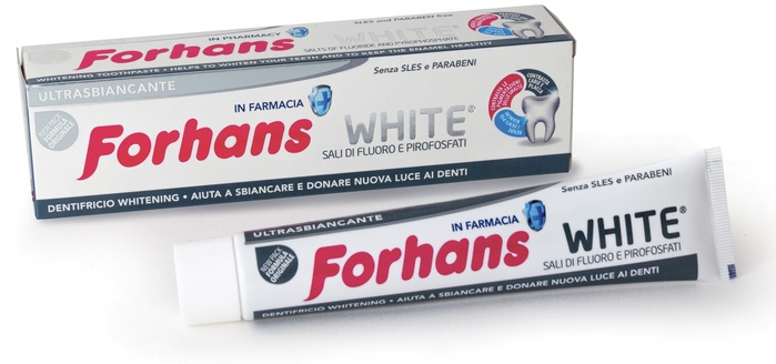 FORHANS SP WHITE DENTIF 75ML - Antica Farmacia Ferrari