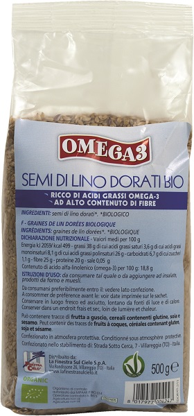 LA FINESTRA SUL CIELO SEMI DI LINO DORATI 500 G - Antica Farmacia Ferrari
