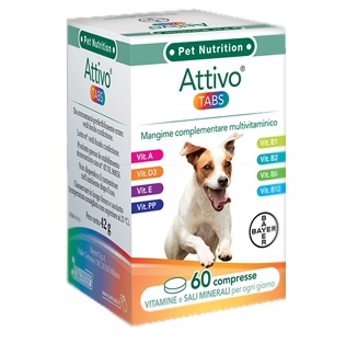 ATTIVO TABS ASTUCCIO DA 60 COMPRESSE ALTAMENTE APPETIBILI - Antica Farmacia Ferrari