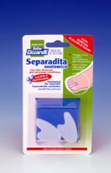 SEPARADITA ANATOMICO PER PIEDE REALIZZATO IN GEL DI SILICONE BIANCO SEMITRASPARENTE SAGOMATO IGIENEPIEDE 2 PEZZI - Antica Farmacia Ferrari