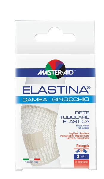 RETE TUBOLARE ELASTICA IPOALLERGENICA MASTER-AID ELASTINA GAMBA/GINOCCHIO 3 MT IN TENSIONE CALIBRO 5 CM - Antica Farmacia Ferrari
