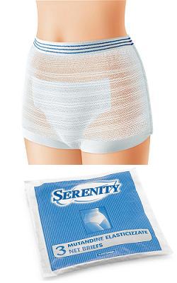 MUTANDINA ELASTICA RETTANGOLARE A RETE SERENITY L 3 PEZZI - Antica Farmacia Ferrari
