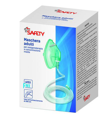 MASCHERA PER OSSIGENOTERAPIA CON TUBO 200CM - Antica Farmacia Ferrari