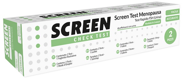 TEST RAPIDO PER L'INDIVIDUAZIONE DI FSH NELL'URINA CHE AIUTA AD INDIVIDUARE LA MENOPAUSA SCREEN CHECK TEST MENOPAUSA/FSH 2 PEZZI - Antica Farmacia Ferrari