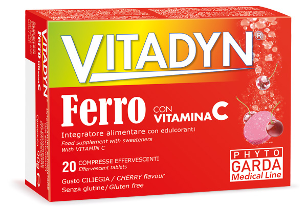 VITADYN FERRO + VITAMINA C 20 COMPRESSE EFFERVESCENTI - Antica Farmacia Ferrari
