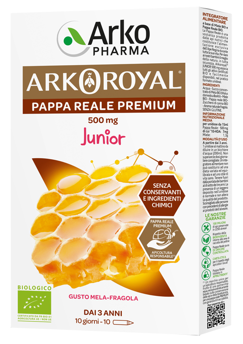 ARKOROYAL PAPPA REALE BIOLOGICA 500 MG 10 UNICA DOSE - Antica Farmacia Ferrari