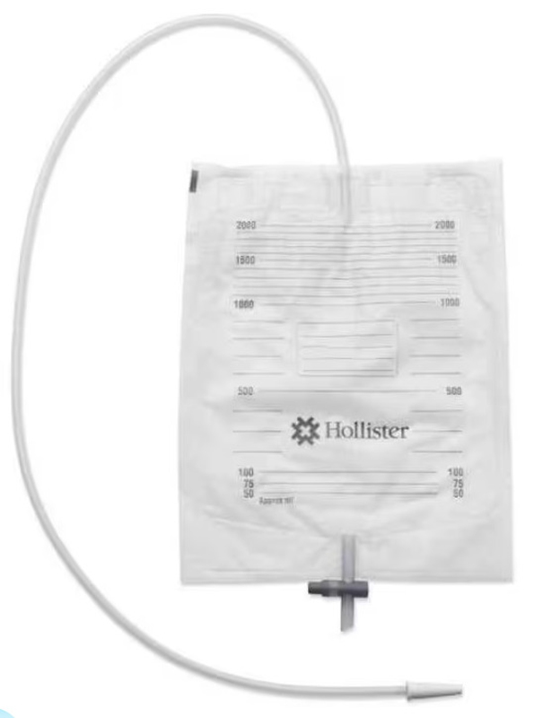 SACCA URINA DA LETTO STANDARD MONOUSO HOLLISTER LUNGHEZZA TUBO 90CM CAPACITA' 2L GRADUATA 30 PEZZI - Antica Farmacia Ferrari