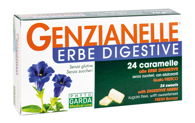 GENZIANELLE ERBE DIGESTIVE SENZA ZUCCHERO 24 CARAMELLE - Antica Farmacia Ferrari