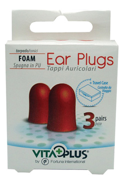 TAPPI AURICOLARI SPUGNA CONICI 3 COPPIE + CUSTODIA - Antica Farmacia Ferrari