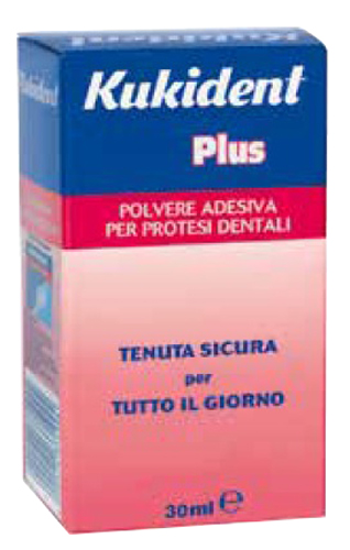 KUKIDENT PLUS POLVERE ADESIVA PER PROTESI DENTARIE 30 G - Antica Farmacia Ferrari