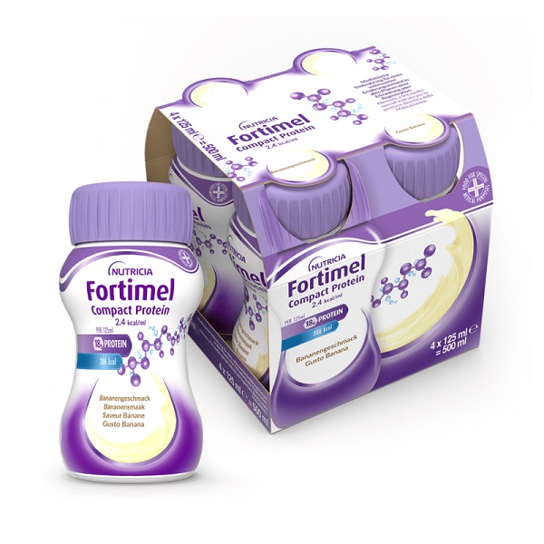 FORTIMEL COMPACT PROTEIN BANANA 4 X 125 ML - Antica Farmacia Ferrari