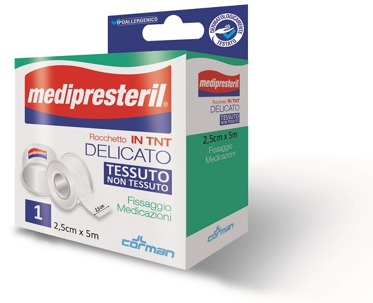 CEROTTO IN ROCCHETTO TESSUTO NON TESSUTO MEDIPRESTERIL 5X250CM - Antica Farmacia Ferrari