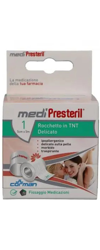 CEROTTO MEDIPRESTERIL TESSUTO NON TESSUTO IN ROCCHETTO CM 5 X 5 M - Antica Farmacia Ferrari