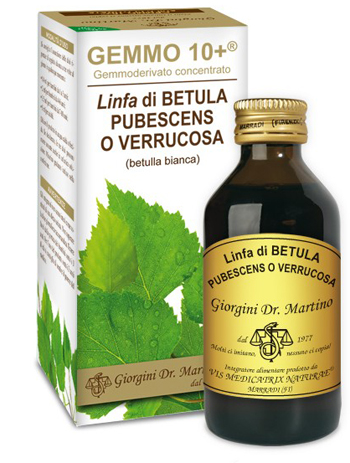 GEMMO 10+ BETULLA B LINFA 100 ML LIQUIDO ANALCOLICO - Antica Farmacia Ferrari