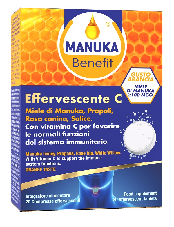 MANUKA BENEFIT EFFERVESCENTE C 20 COMPRESSE - Antica Farmacia Ferrari