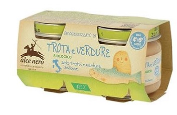 OMOGENEIZZATO TROTA E VERDURE BABY FOOD BIO 2 X 80 G - Antica Farmacia Ferrari