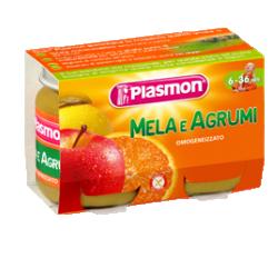 PLASMON OMOGENEIZZATO MELA AGRUMI 2 X 104 G - Antica Farmacia Ferrari