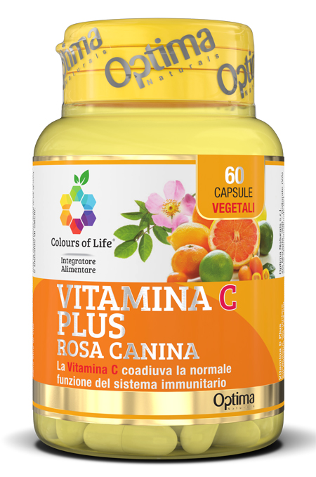 COLOURS OF LIFE VITAMINA C PLUS ROSA CANINA 60 CAPSULE VEGETALI 724 MG - Antica Farmacia Ferrari
