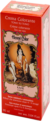 HENNE NUANCE ROSSO RAME NATURALE CUIVRE CREMA HENNE COLOR CREMA COLORANTE PRONTA ALL'USO - Antica Farmacia Ferrari