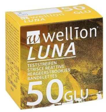 WELLION LUNA 50 STRIPS STRISCE PER MISURAZIONE GLICEMIA - Antica Farmacia Ferrari
