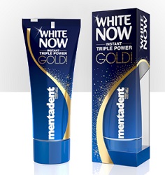 MENTADENT DENTIFRICIO WHITE NOW TRIPLE POWER GOLD 50 ML - Antica Farmacia Ferrari