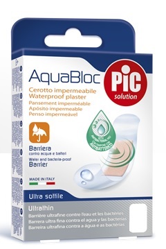 CEROTTO PIC AQUABLOC 10X12 STERILE ANTIBATTERICO 5 PEZZI - Antica Farmacia Ferrari