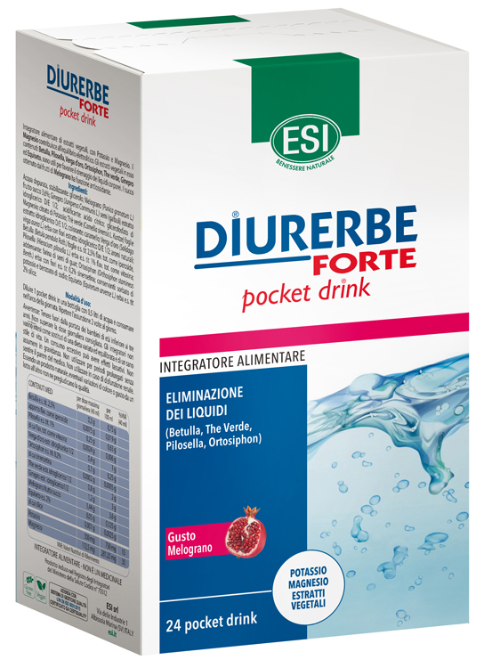 ESI DIURERBE FORTE POCKET DRINK MELOGRANO 24 X 20 ML - Antica Farmacia Ferrari