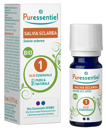 PURESSENTIEL SALVIA SCLAREA OLIO ESSENZIALE BIO 10 ML - Antica Farmacia Ferrari