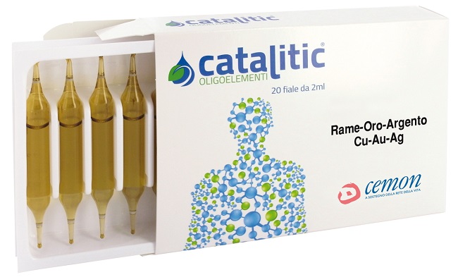 CATALITIC OLIGOELEMENTI RAME ORO ARGENTO CU-AU-AG 20 AMPOLLE - Antica Farmacia Ferrari