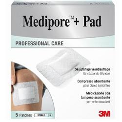 MEDICAZIONE MEDIPORE+PAD 5X7,2CM 5PEZZI - Antica Farmacia Ferrari