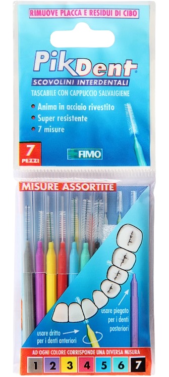 PIKDENT STUZZICOLINO 1 BUSTINA CON 7 MISURE ASSORTITE - Antica Farmacia Ferrari