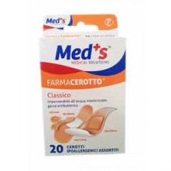 CEROTTO MEDS STRIPS POLIURETANO IPOALLERGENICO CLASSICO ASSORTITI 20 PEZZI - Antica Farmacia Ferrari