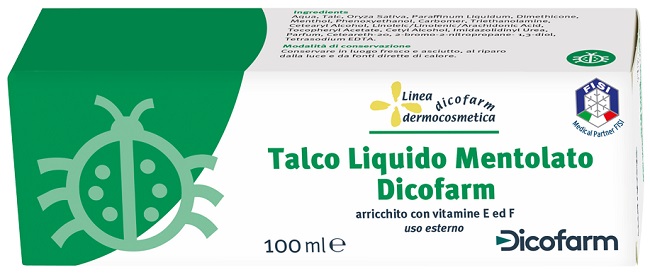 DICOFARM TALCO LIQUIDO MENTOLATO 100 ML - Antica Farmacia Ferrari
