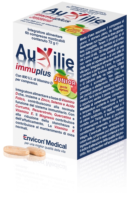 AUXILIE IMMUPLUS JUNIOR MASTICABILE 30 COMPRESSE - Antica Farmacia Ferrari
