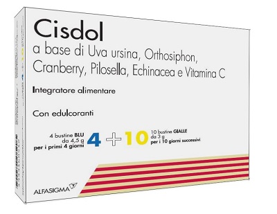 CISDOL 4 BUSTINE BLU DA 4,5 G + 10 BUSTINE GIALLE DA 3 G - Antica Farmacia Ferrari