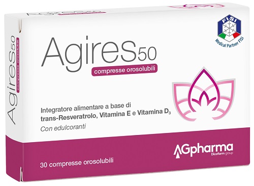 AGIRES 50 30 COMPRESSE OROSOLUBILI SCATOLA 5,4 G - Antica Farmacia Ferrari