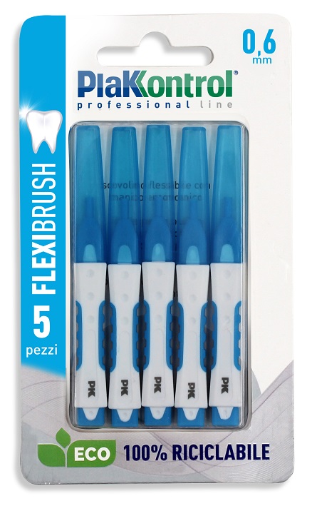 PLAKKONTROL SCOVOLINO INTERDENTALE FLEXI BRUSH06 BLISTER 5 PEZZI - Antica Farmacia Ferrari