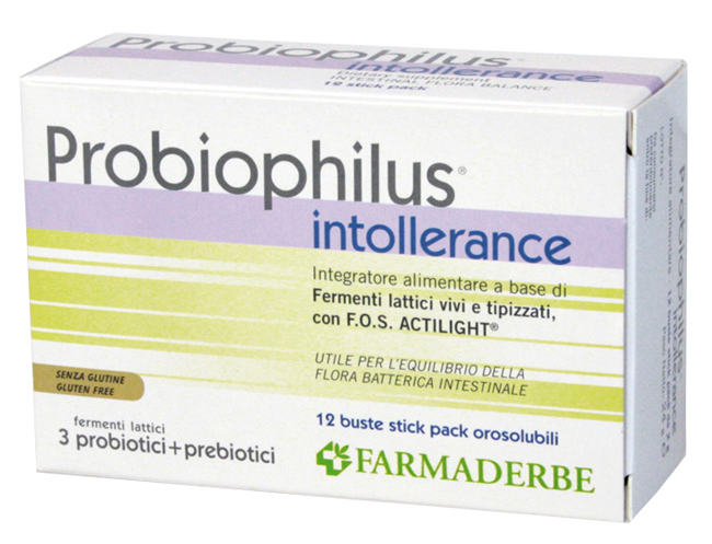 PROBIOPHILUS INTOLLERANCE 12 BUSTINE 24 G - Antica Farmacia Ferrari