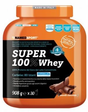 SUPER100% WHEY SMOOTH CHOCOLATE 908 G - Antica Farmacia Ferrari